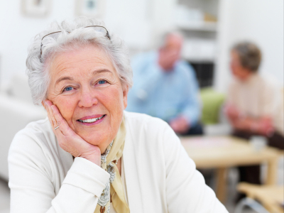 elderly lady smiling